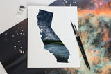 California Redwoods National Park Watercolor Print, California Redwoods Trees Souvenir