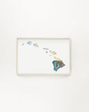 Hawaii Watercolor Painting, Hawaii State Art, Home State Print, Hawaii Souvenir, Hawaii Map Art