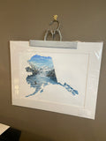 Alaska Glacier Bay National Park Original Painting Mated to size 16x20