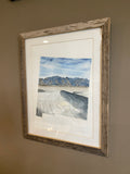 New Mexico White Sands National Park Original Painting Mated and framed to size 11x14
