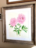 Peonies Print, Watercolor Peony Painting, Peony Art, Floral Art