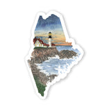 Maine Decal, Watercolor Maine Sticker, ME Car Decal, Maine State Decal, State Sticker