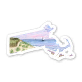 Massachusetts Decal, Watercolor Massachusetts Sticker, MA Car Decal, State Decal, State Sticker, Thermos Decal, Waterproof MA Decal