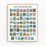 National Parks Poster Minimalist Edition