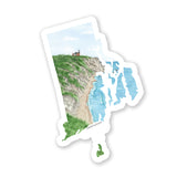 Rhode Island Decal, Watercolor Rhode Island Sticker, RI Car Decal, State Decal, State Sticker, Thermos Decal, Waterproof RI Decal,