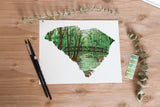 South Carolina Congaree National Park Print, South Carolina Watercolor Painting, Congaree Souvenir