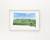 South Dakota Watercolor Print, Wind Cave National Park South Dakota, South Dakota Souvenir