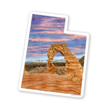 Utah Arches National Park Decal, Watercolor Utah Sticker, Delicate Arch Sticker