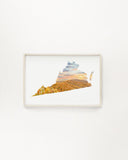 Virginia Watercolor Print, Virginia State Art, Virginia Painting,Virginia Map, Virginia Gift