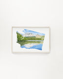 Washington Olympic National Park, Hoh Rainforest, Watercolor Print