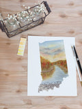 Indiana Watercolor Print, Indiana State Art,  Indiana Print, Indiana map art, Indiana Poster - Emilie Taylor Art