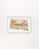 South Dakota Watercolor Print, South Dakota State Art, South Dakota Print Gift, SD State shape art - Emilie Taylor Art