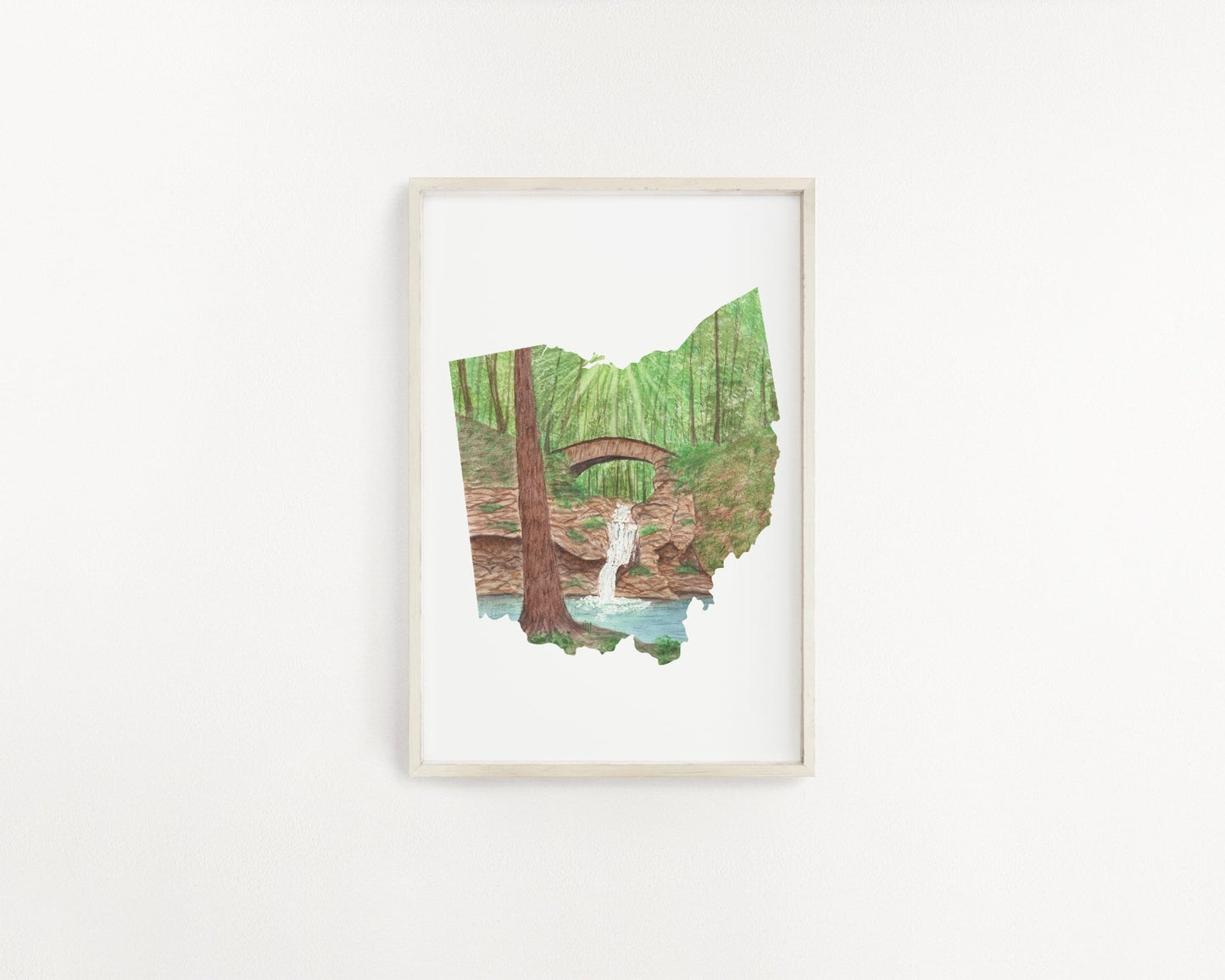 Ohio Cuyahoga Valley National Park Watercolor Painting, Cuyahoga Valley Souvenir Emilie Taylor Art