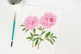 Peonies Print, Watercolor Peony Painting, Peony Art, Floral Art