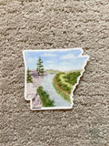 Arkansas Decal, Watercolor Arkansas Sticker, AR Car Decal, Home State Decal, State Sticker, Thermos Decal, Waterproof Arkansas Decal