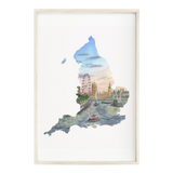 England Watercolor Print, England Art, London Painting, Big Ben, England Souvenir