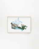 Canada Watercolor Painting, Canada Art, Banff National Park, Moraine Lake, Canada Country Print