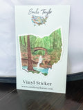 Ohio Decal, Watercolor Ohio Sticker, OH Car Decal, State Decal, State Sticker, Thermos Decal, Waterproof OH Decal, Hocking Hill Sticker