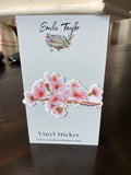 Cherry Blossom Decal, Watercolor Cherry Blossom Sticker, Mini Blossom Decal, Botanical Decal, Waterproof Decal, Flower Sticker, Floral Decal