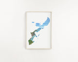 Okinawa Watercolor Painting, Japan Art, Okinawa Art, Japan Souvenir, Cape Manzamo