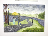 Follow Me Down Original Painting  Mated to size 18x24