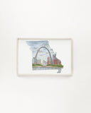 Missouri Watercolor Painting, Gateway Arch National Park