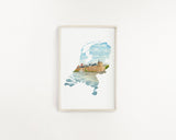 the Netherlands Watercolor Print, Netherlands Art, The Hague Painting, The Hague in the Netherlands