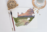 South Africa Watercolor Print, South Africa Painting, Kruger National Park, African Bush, Safari Art