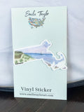 Massachusetts Decal, Watercolor Massachusetts Sticker, MA Car Decal, State Decal, State Sticker, Thermos Decal, Waterproof MA Decal