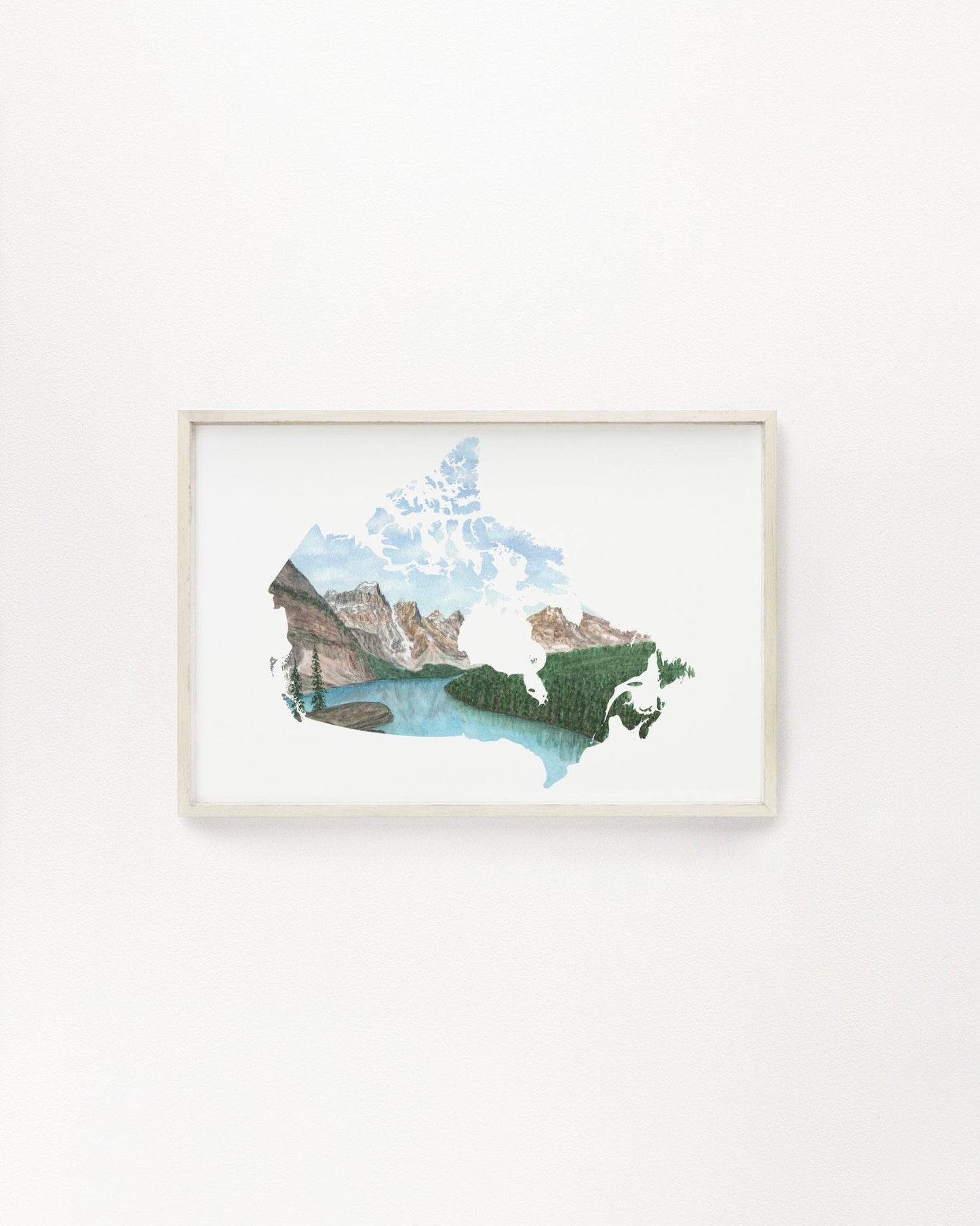 Canada Watercolor Painting, Canada Art, Banff National Park, Moraine Lake, Canada Country Print Emilie Taylor Art