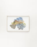 Northern Ireland Watercolor Print, Ireland Painting, Giant's Causeway Ireland