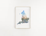 England Watercolor Print, England Art, London Painting, Big Ben, England Souvenir
