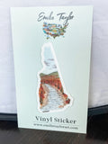 New Hampshire Decal, Watercolor New Hampshire Sticker, NH Car Decal, State Decal, State Sticker, Thermos Decal, Waterproof NH Decal,  Decal
