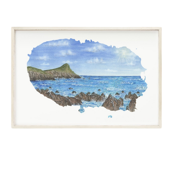 Terceira Watercolor Painting, Terceira Art, Island of Terceira, Azores Artwork, Azores Archipelago