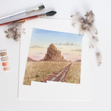 New Mexico Watercolor Print, New Mexico State Art, New Mexico Map Poster, Long distance art gift - Emilie Taylor Art