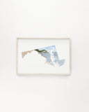 Maryland Watercolor Print, Maryland State Art, Maryland Painting, Maryland Map, Maryland State Gift - Emilie Taylor Art