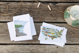 Utah Greeting Card, Utah Notecard, Utah Souvenir, UT Greeting Card, Watercolor Utah state card - Emilie Taylor Art