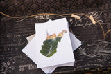 West Virginia Greeting Card, West Virginia Notecard, WV Souvenir, WV Greeting Card, State Card - Emilie Taylor Art