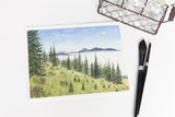 Mountains of Washington Watercolor Painting, Washington Art Print,  Olympic National Park Art - Emilie Taylor Art