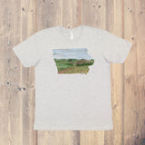 Iowa T-shirt | Iowa Tee | Home State Shirt |  Iowa Pride Shirt | Farmland in Iowa Art