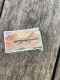 South Dakota Badlands National Park Decal, Watercolor South Dakota Sticker