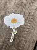 Daisy Decal, Watercolor Daisy Sticker, Mini Flower Decal, Flower Sticker