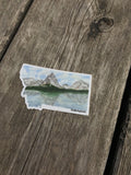 Montana Decal, Watercolor Montana Sticker, MT Car Decal, Home State Decal, State Sticker