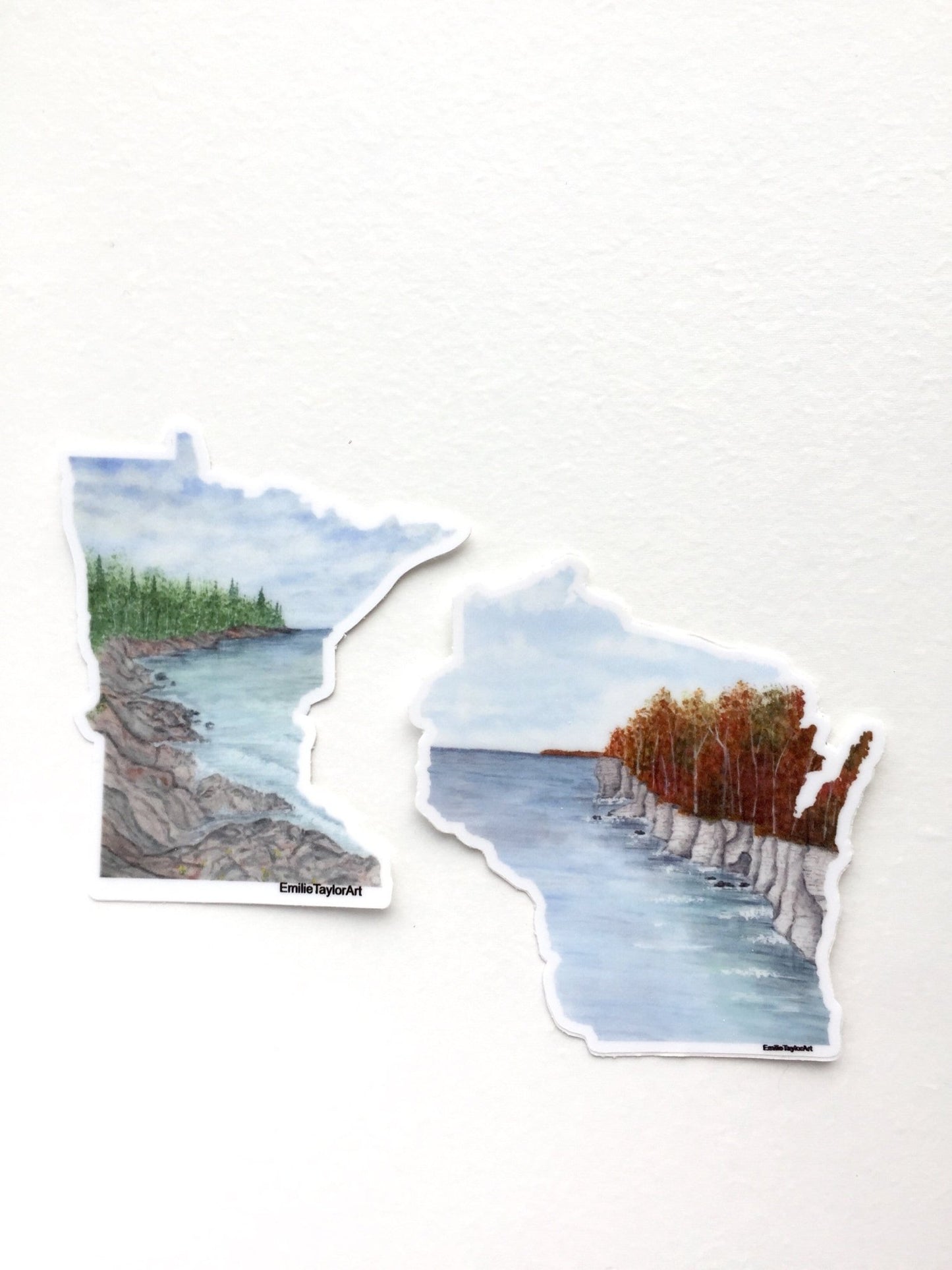 Minnesota Decal, Watercolor Minnesota Sticker, MN Car Decal, North Shore MN, Waterproof MN Decal Emilie Taylor Art