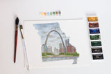 Missouri Watercolor Painting, Gateway Arch National Park