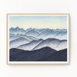 Monochromatic Cascades Limited Edition Watercolor Painting