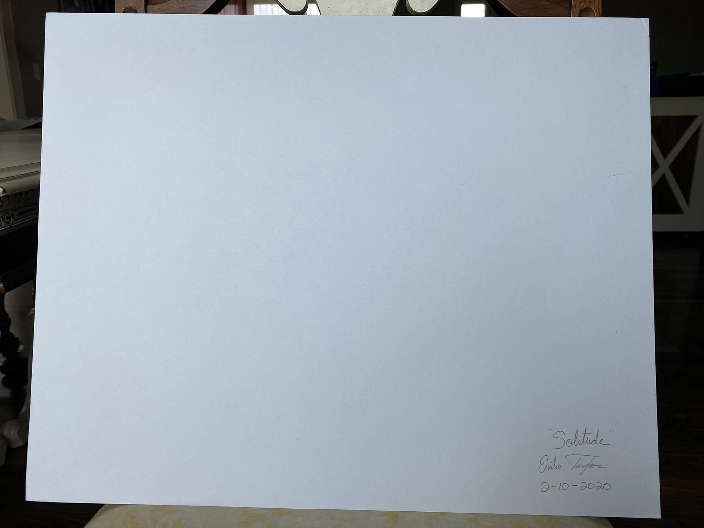 Solitude Original Painting mated to size 16x20 Emilie Taylor Art