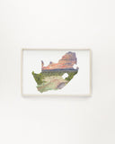 South Africa Watercolor Print, South Africa Painting, Kruger National Park, African Bush, Safari Art