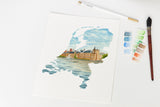 the Netherlands Watercolor Print, Netherlands Art, The Hague Painting, The Hague in the Netherlands