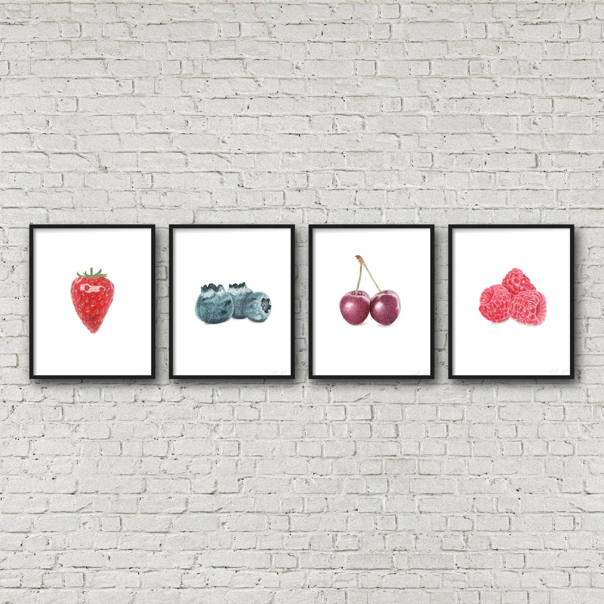 Watercolor Banana Painting, Kitchen Fruit Art, Fruit Painting, Realistic Food Art, Watercolor Fruit Emilie Taylor Art